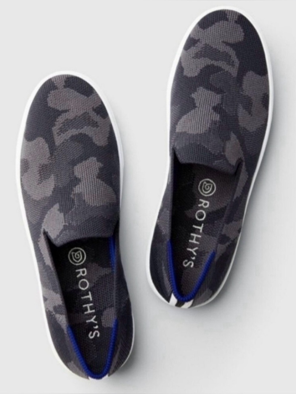 Rothy's The Original Slip-On Sneaker' in Gray Camo